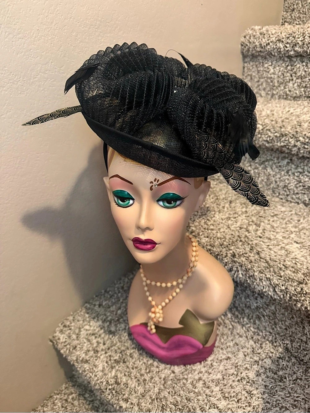 Black Fascinator Hat chocolate